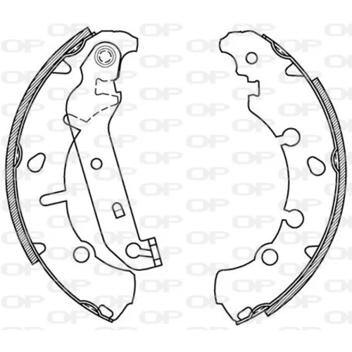 Sada brzdových čeľustí OPEN PARTS BSA2066.00