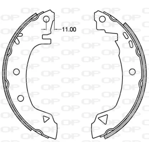 Sada brzdových čeľustí OPEN PARTS BSA2097.00
