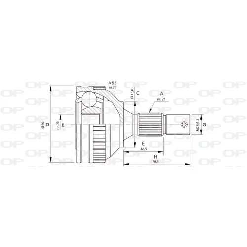 Sada kĺbov hnacieho hriadeľa OPEN PARTS CVJ5175.10