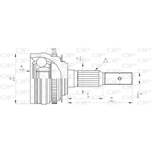 Sada kĺbov hnacieho hriadeľa OPEN PARTS CVJ5273.10
