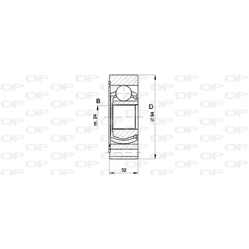 Sada kĺbov hnacieho hriadeľa OPEN PARTS CVJ5416.20