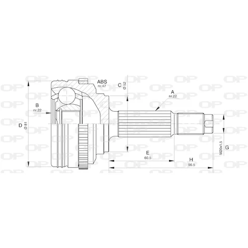 Sada kĺbov hnacieho hriadeľa OPEN PARTS CVJ5617.10