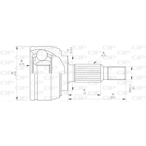 Sada kĺbov hnacieho hriadeľa OPEN PARTS CVJ5650.10