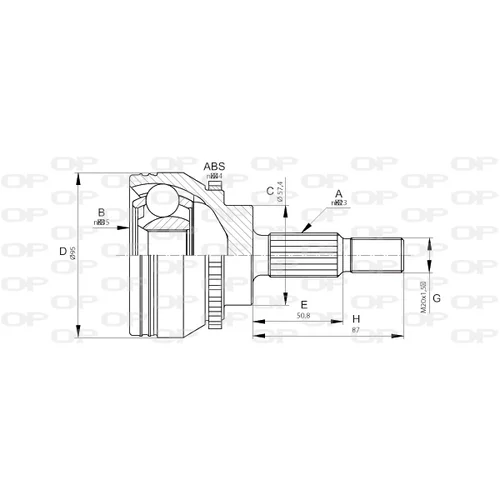 Sada kĺbov hnacieho hriadeľa OPEN PARTS CVJ5671.10