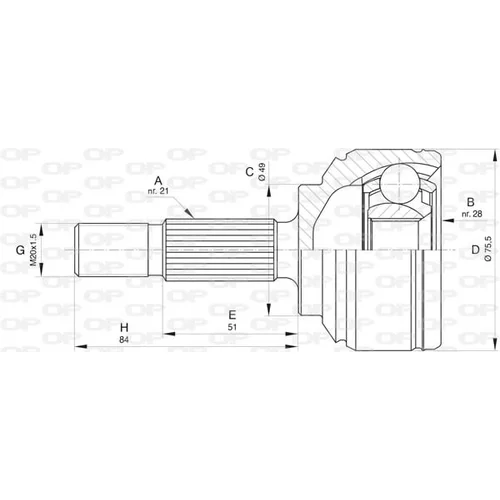 Sada kĺbov hnacieho hriadeľa OPEN PARTS CVJ5803.10