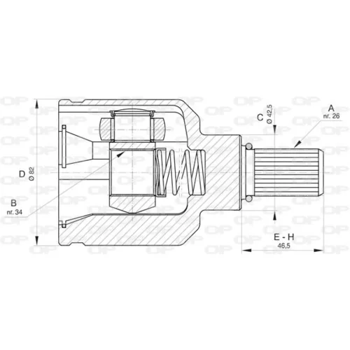 Sada kĺbov hnacieho hriadeľa OPEN PARTS CVJ5835.20
