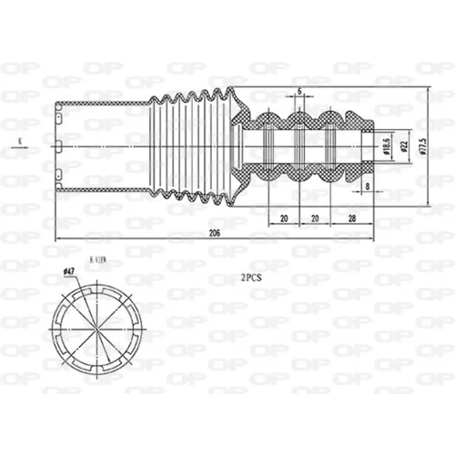 Ochranná sada tlmiča proti prachu OPEN PARTS DCK5101.02