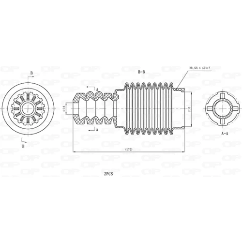 Ochranná sada tlmiča proti prachu OPEN PARTS DCK5129.02
