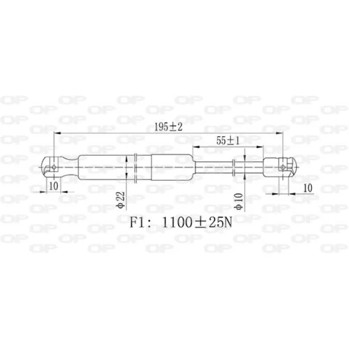 Plynová vzpera, kapota motora OPEN PARTS GSR6436.00