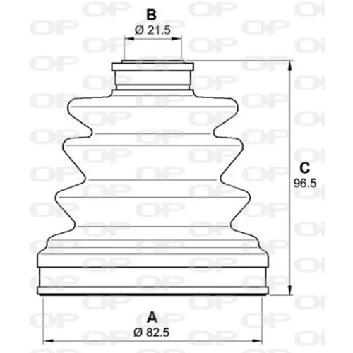 Manžeta hnacieho hriadeľa - opravná sada SJK7066.00 (OPEN PARTS) - obr. 1
