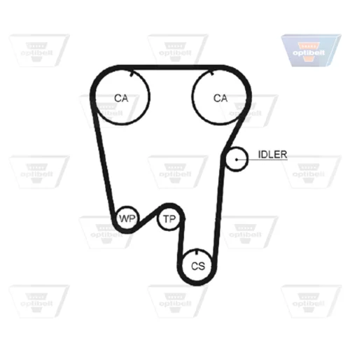 Ozubený remeň ZRK 1194 /OPTIBELT/ - obr. 2