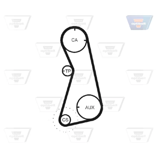 Ozubený remeň ZRK 1222 /OPTIBELT/ - obr. 2