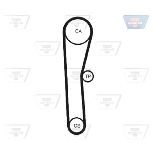 Ozubený remeň ZRK 1037 /OPTIBELT/ - obr. 1