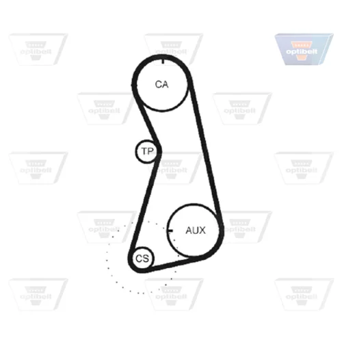 Ozubený remeň ZRK 1237 /OPTIBELT/ - obr. 2
