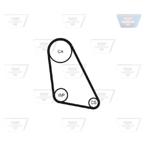 Ozubený remeň ZRK 1116 /OPTIBELT/ - obr. 2