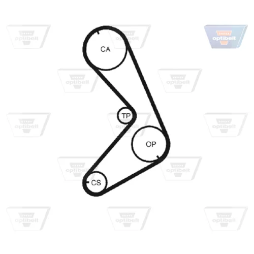 Ozubený remeň ZRK 1129 /OPTIBELT/ - obr. 2
