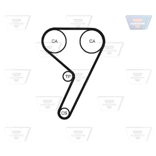 Ozubený remeň ZRK 1247 /OPTIBELT/ - obr. 2