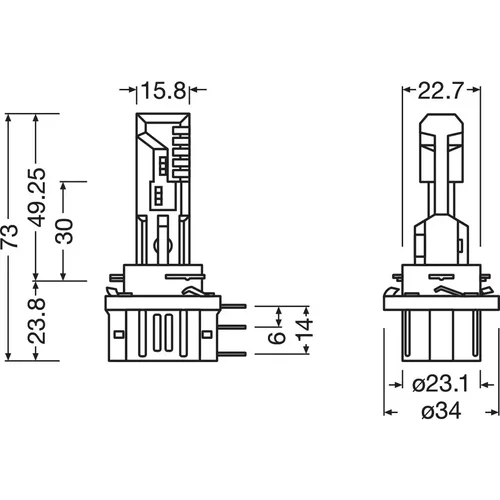 Žiarovka pre diaľkový svetlomet 64176DWESY-2HB /OSRAM/ - obr. 2