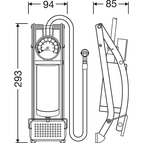 Pneuhustič s manometrom OFP10ESN /OSRAM/ - obr. 2