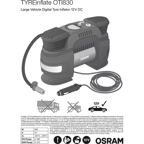 Pneuhustič s manometrom OTI2130 /OSRAM/ - obr. 2