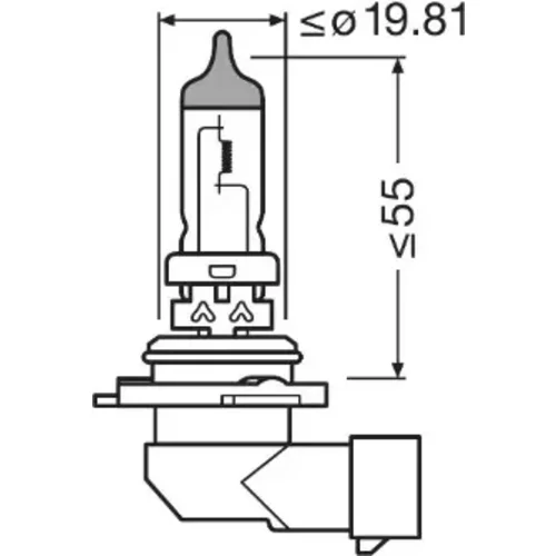 Žiarovka pre diaľkový svetlomet 9006CBN-2HB /OSRAM/ - obr. 2