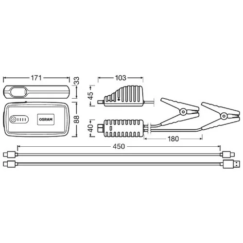 Akumulátorový booster OBSL260 /OSRAM/