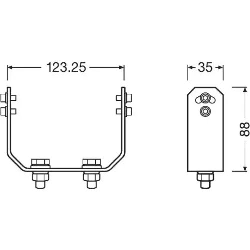 Držiak pracovného svetlometu LEDPWLACC102 /OSRAM/ - obr. 1