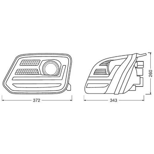 Sada hlavného svetlometu OSRAM LEDHL107-BK