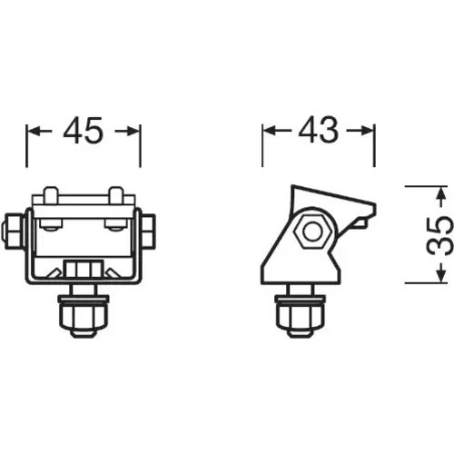 Držiak pracovného svetlometu LEDPWLACC101 /OSRAM/ - obr. 1