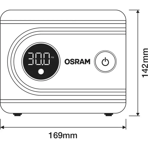 Pneuhustič s manometrom OTI612ESN /OSRAM/ - obr. 2