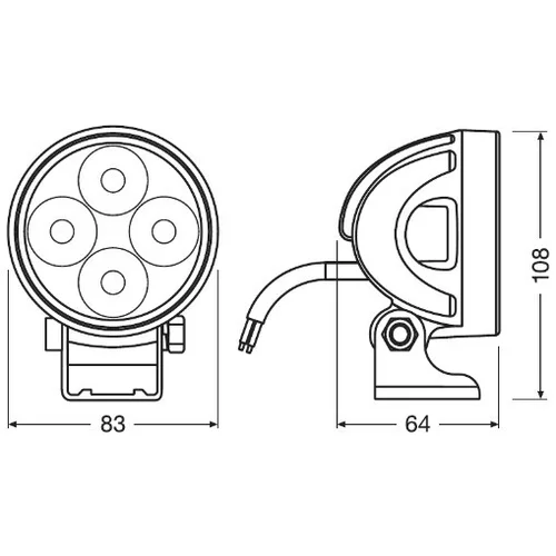 Diaľkový svetlomet OSRAM LEDDL119-WD