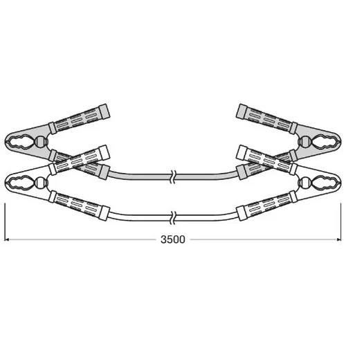Štartovacie káble 3,5m 700A priemer 25mm OSC250 /OSRAM/ - obr. 1