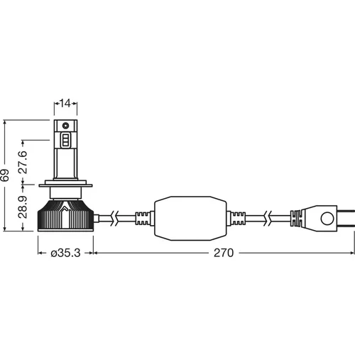 Žiarovka pre diaľkový svetlomet 64210DWINN-2HB /OSRAM/ - obr. 2