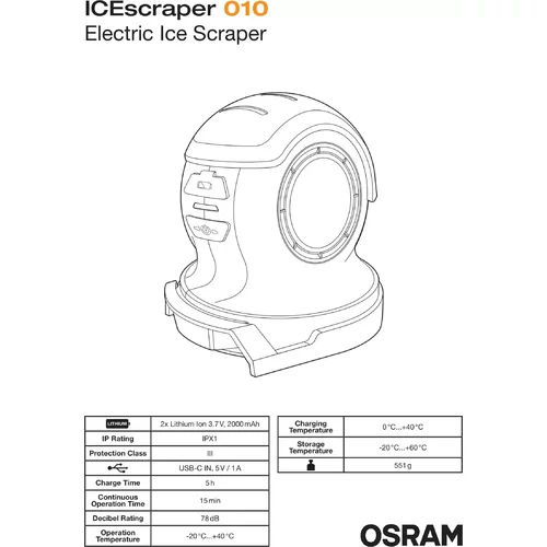 Škrabka na ľad OEIS010 /OSRAM/ - obr. 2