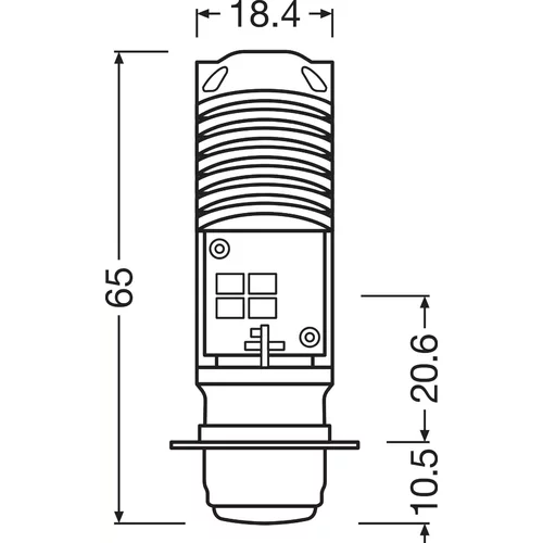 Žiarovka pre diaľkový svetlomet 7335DWESY-1HB /OSRAM/ - obr. 2