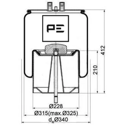 Mech pneumatického pruženia 084.118-72A (PE Automotive)