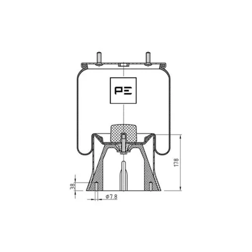 Mech pneumatického pruženia PE Automotive 084.347-71A