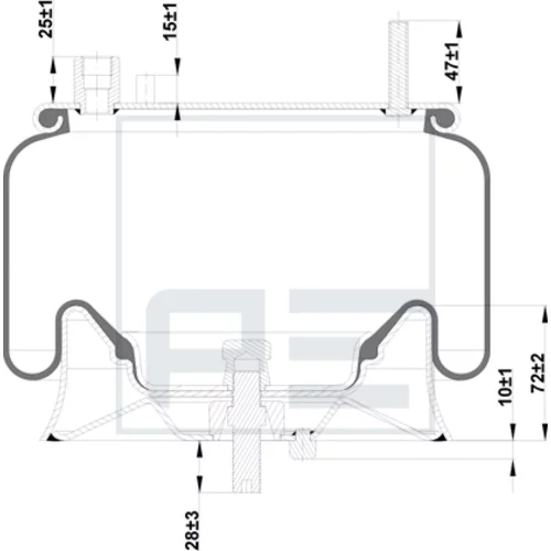 Mech pneumatického pruženia PE Automotive 084.513-73A