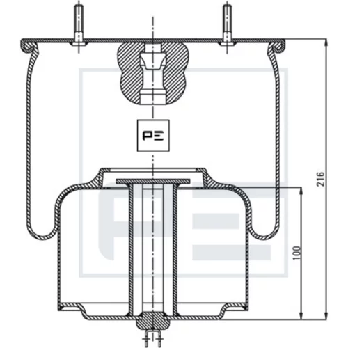 Mech pneumatického pruženia PE Automotive 084.333-72A