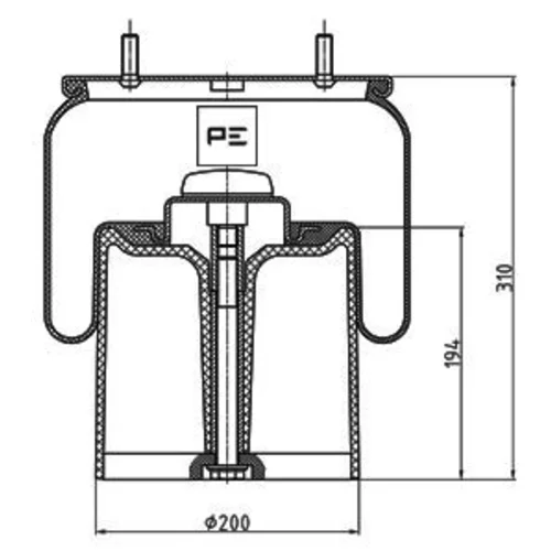 Mech pneumatického pruženia PE Automotive 084.083-73A