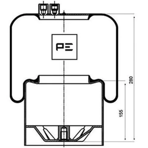 Mech pneumatického pruženia PE Automotive 084.107-77A
