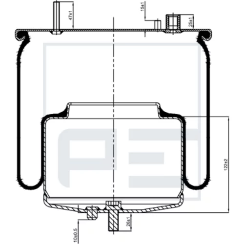 Mech pneumatického pruženia PE Automotive 084.427-73A