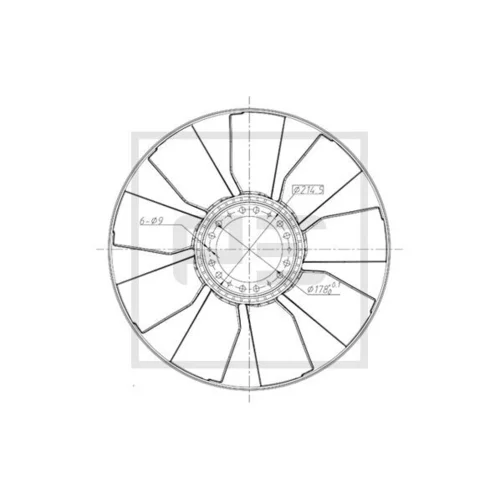 Ventilátor chladenia motora 030.181-00A (PE Automotive) - obr. 1