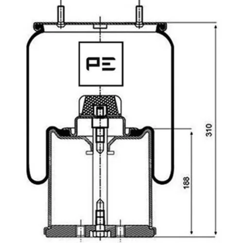 Mech pneumatického pruženia PE Automotive 084.083-72A