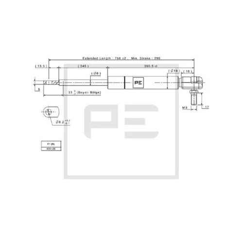 Pneumatická pružina PE Automotive 010.444-00A