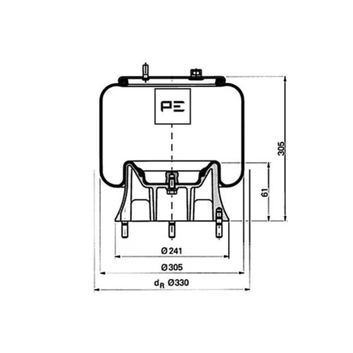 Mech pneumatického pruženia 084.103-72A (PE Automotive)