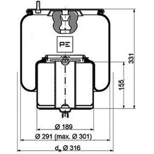 Mech pneumatického pruženia 084.109-71A (PE Automotive)