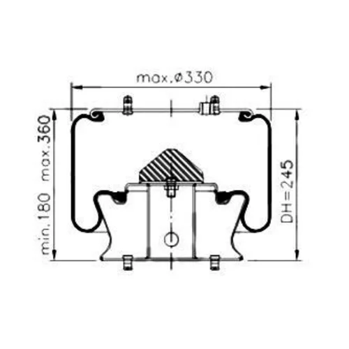 Mech pneumatického pruženia PE Automotive 084.293-71A