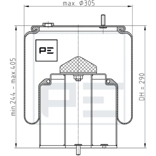 Mech pneumatického pruženia PE Automotive 084.330-71A