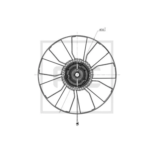 Koleso ventilátora chladenia motora PE Automotive 030.191-00A
